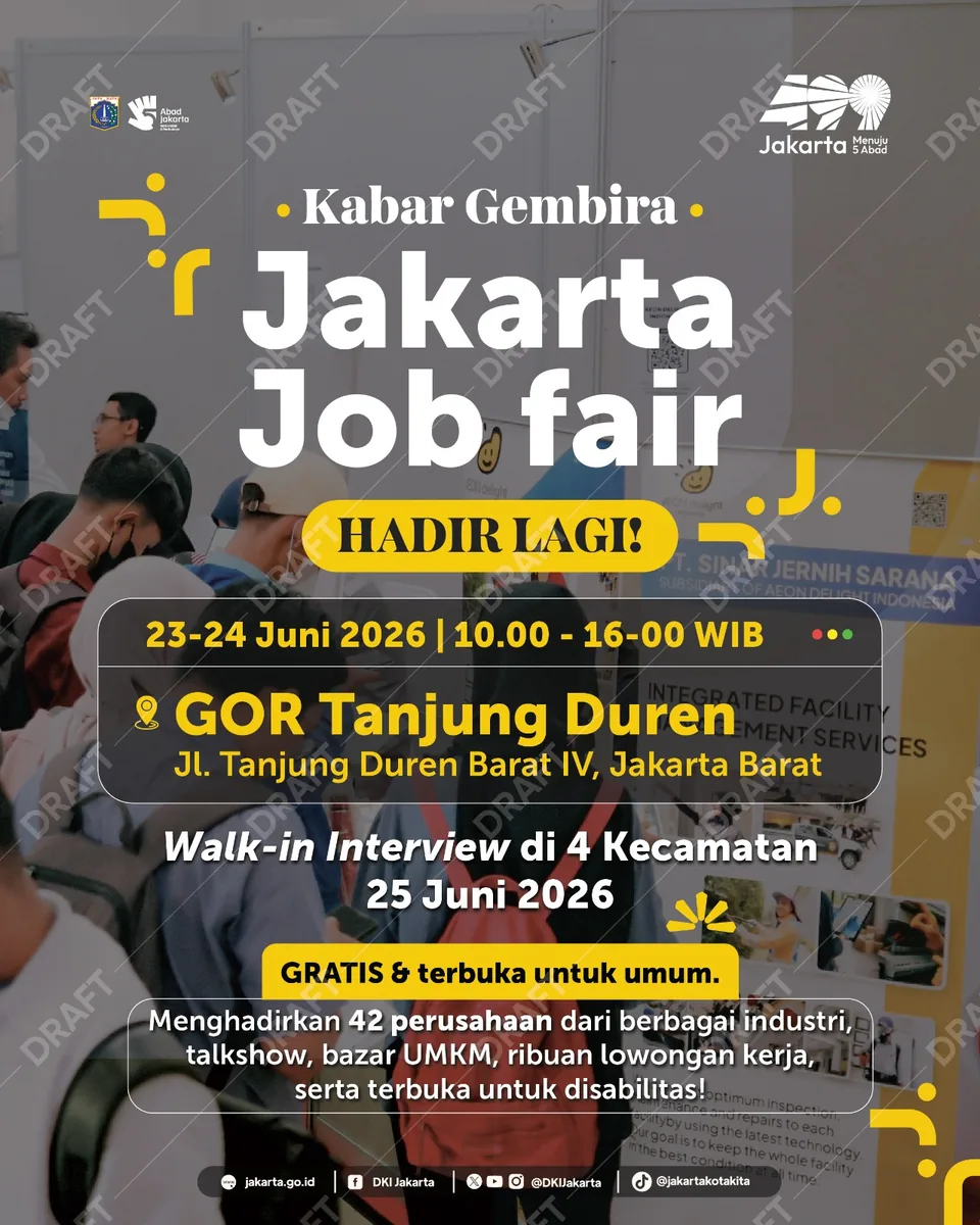 Job Fair Kabupaten Karangasem 2026 (Suku Dinas TKTE Wilayah Kabupaten Karangasem Barat) : 23-24 Juni 2026